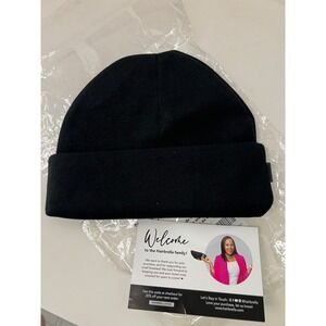 Womens Hairbrella 100% Waterproof‎ Satin Lined Beanie Black NIP
